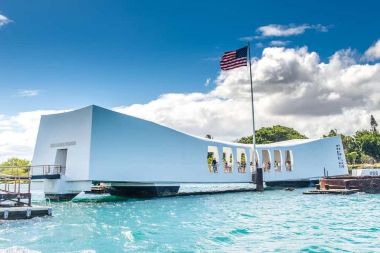 Pearl Harbor Arizona tour from HNL Airport - USS Arizona Memorial boat ride: solemn, simple, and powerful